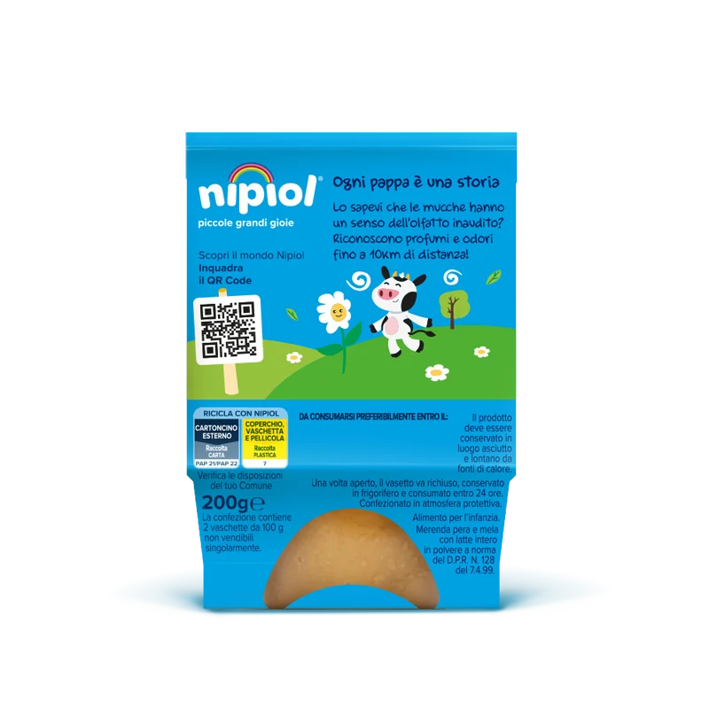 Nipiol Merenda Mela/Pera 2x100g