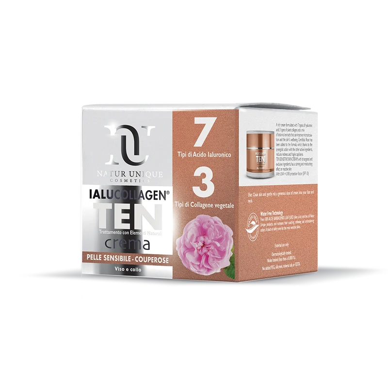 Natur Unique Ialucollagen Ten Crema Pelli Sensibili E Con Couperose Viso 50ml