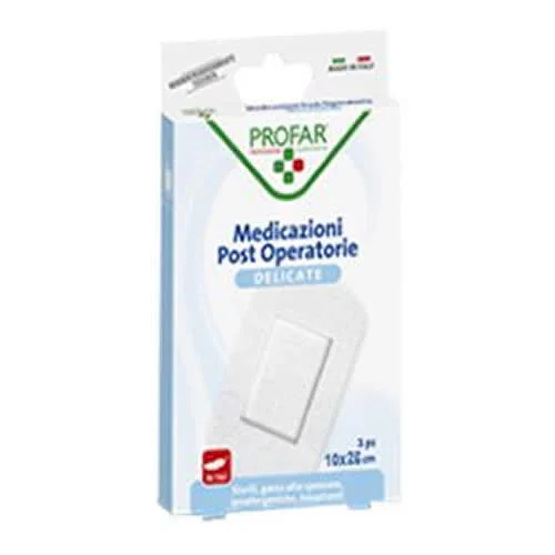 MEDICAZIONE POST OPERATORIA STERILE GARZA ANTIADERENTE 10X25 CM 3 PEZZI PROFAR