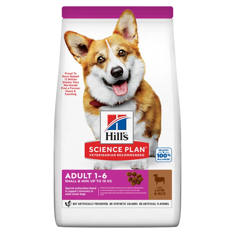 Hill's Science Plan Small & Mini Adult Crocchette con Agnello e Riso per Cani Sacco 6 Kg
