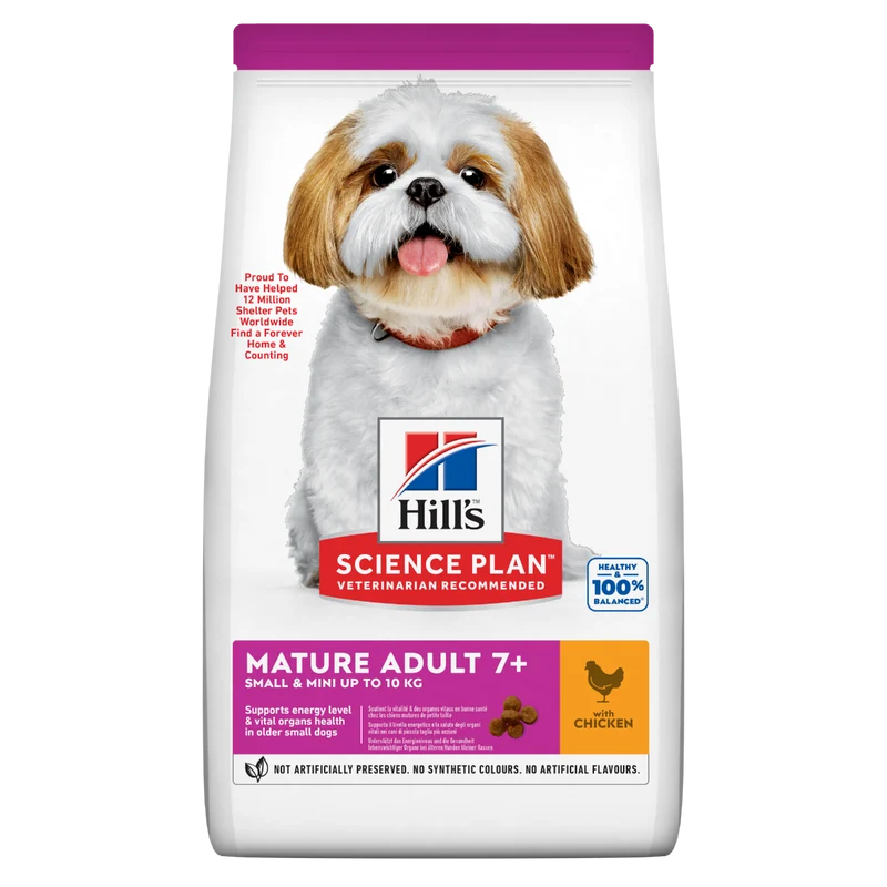 Hill's Science Plan Mature Adult 7+ Crocchette con Pollo per Cani Taglia Piccola Sacco 6 Kg
