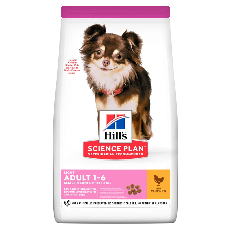 Hill's Science Plan Light Small & Mini Adult Crocchette Con Pollo Per Cani Sacco 6 Kg