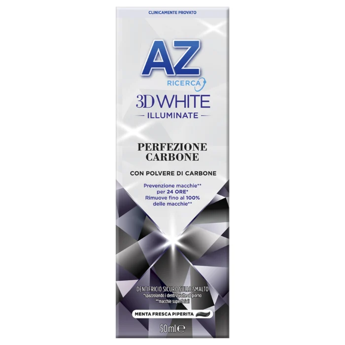 AZ 3D White Dentifricio Illuminate Con Polvere di Carbone 50ml