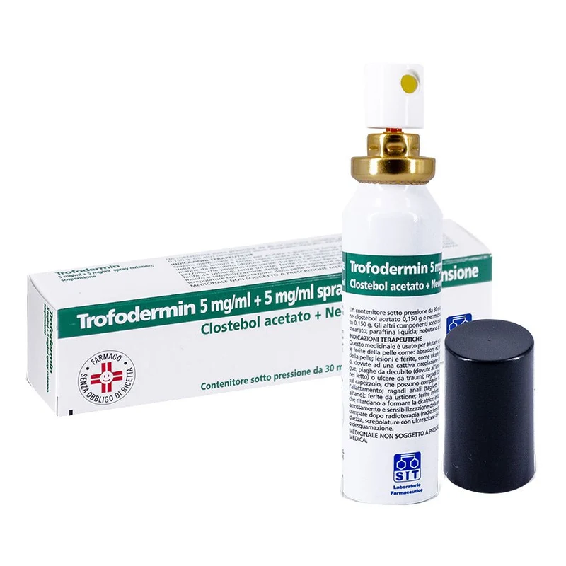 Trofodermin 5 % + 5 % 30 ml spray cutaneo soluzione