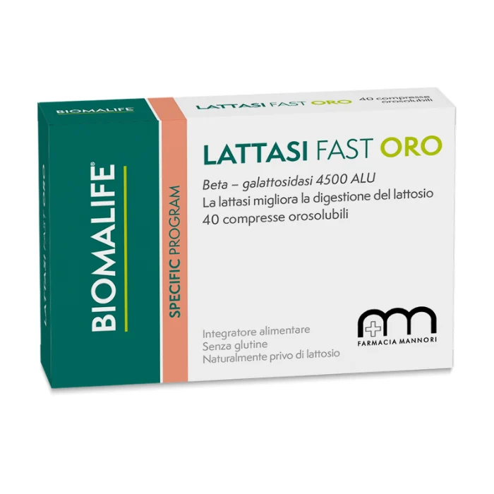 Lattasi Fast Oro Per Migliorare La Digestione Del Lattosio 40 Compresse Biomalife
