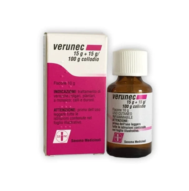 Verunec 15 g + 15 g/100 g 10 g collodio