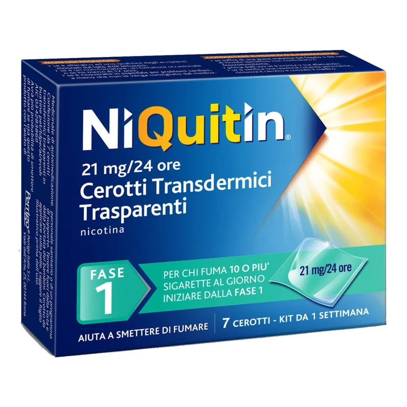 NiQuitin Cerotti transdermici 21 mg/24 h 7 cerotti trasparenti