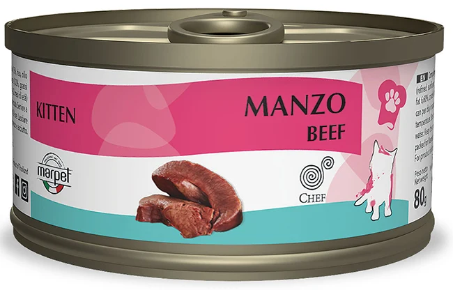Chef Kitten Manzo 80 g