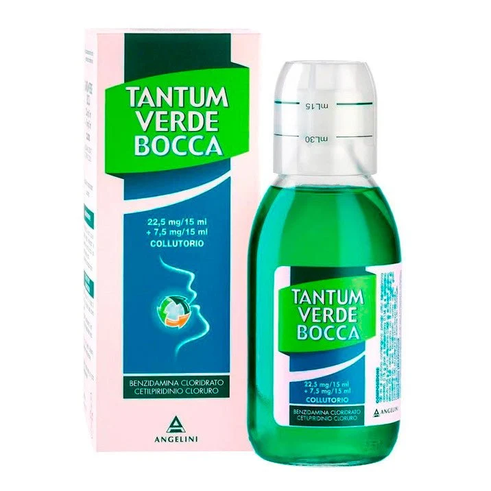 Tantum Verde bocca 22,5 mg/15 ml + 7,5 mg/15 ml 240 ml collutorio