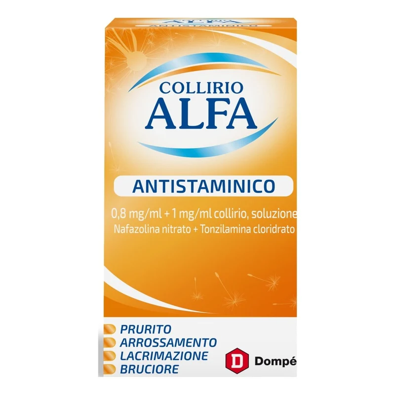 Collirio alfa antistaminico 0,8 mg/ml + 1 mg/ml 10 ml soluzione