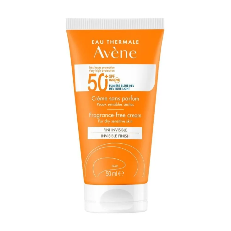 Avene Crema Solare Viso Spf50 Senza Profumo Pelle Sensibile e Secca 50ml