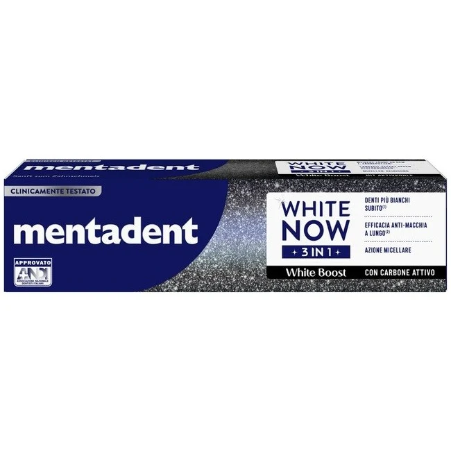 Mentadent White Now 3in1 Con Carbone Attivo