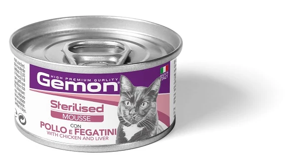Gemon Mousse Sterilised con Pollo e Fegatini 85 g
