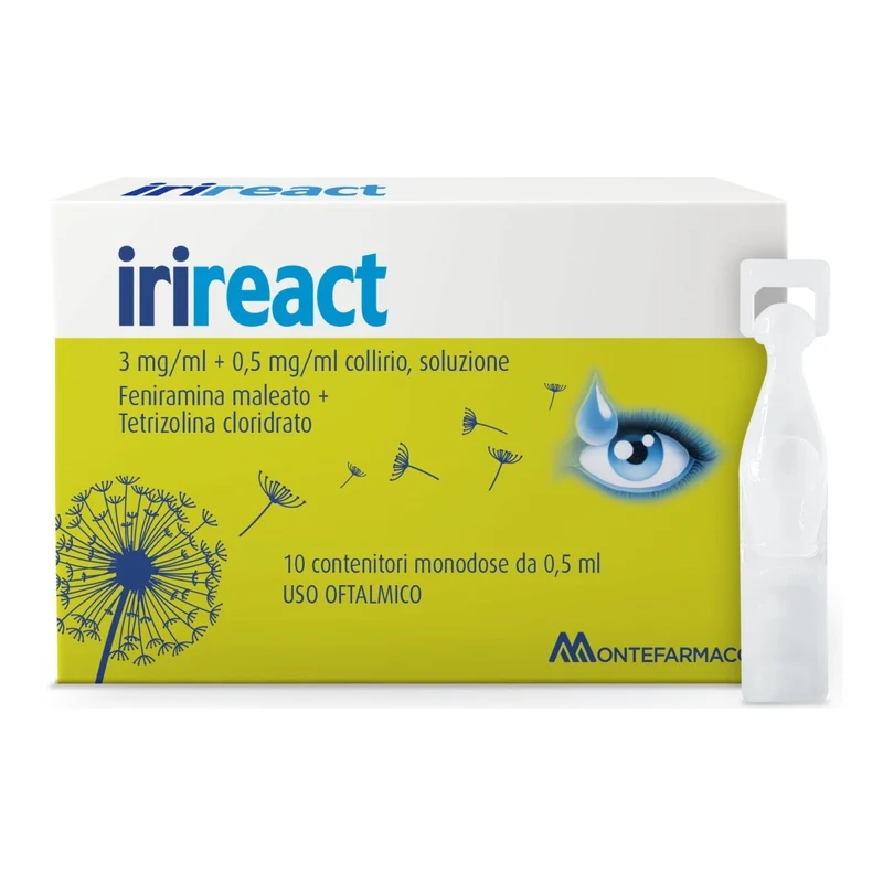 Irireact 3 + 0,5 mg/ml 10×0,5 ml collirio monodose