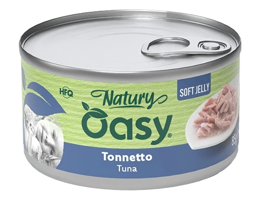 Oasy Wet Cat Natury Soft Jelly Tonnetto Lattina 150 g
