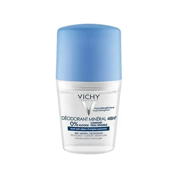 Vichy Deodorante Mineral Roll-on, Antiodore Fresco per 48h, 50ml