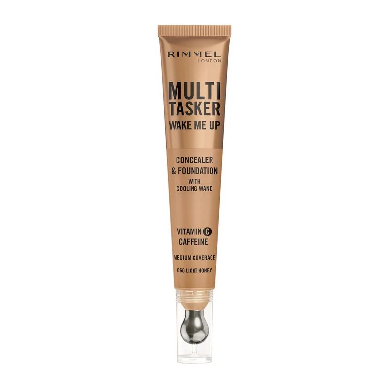 Rimmel Multi-tasker Wake Me Up Correttore & Fondotinta Formula Vegana 060 Light Honey 20ml