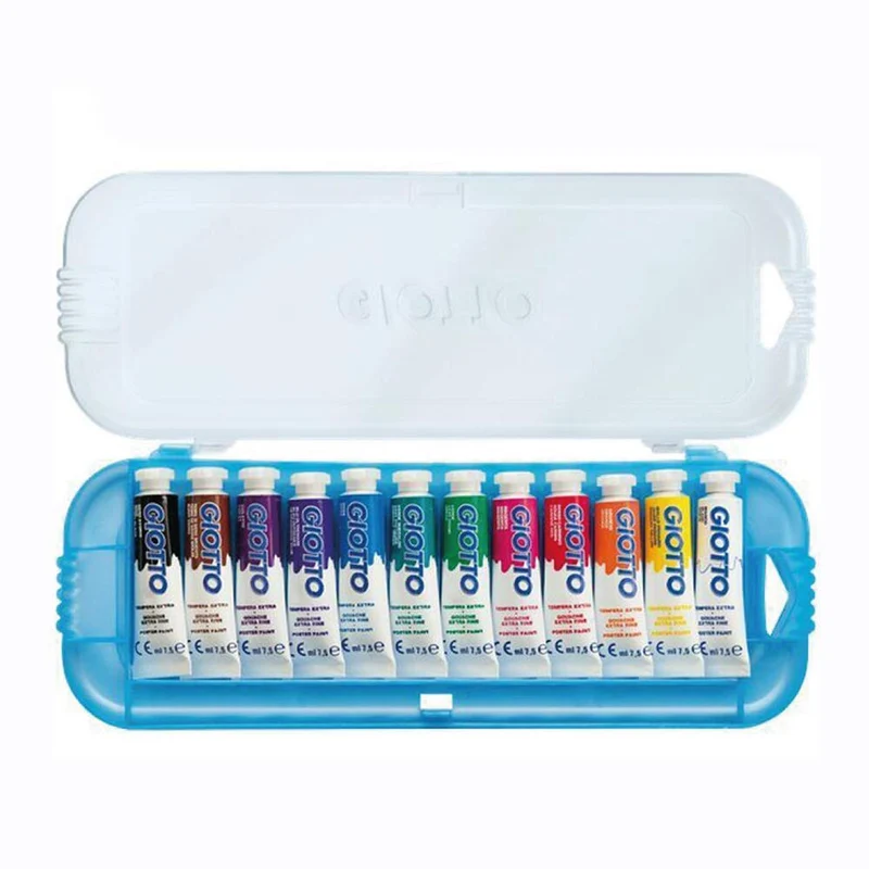 Tempera tubo 7,5ML - 12 Colori