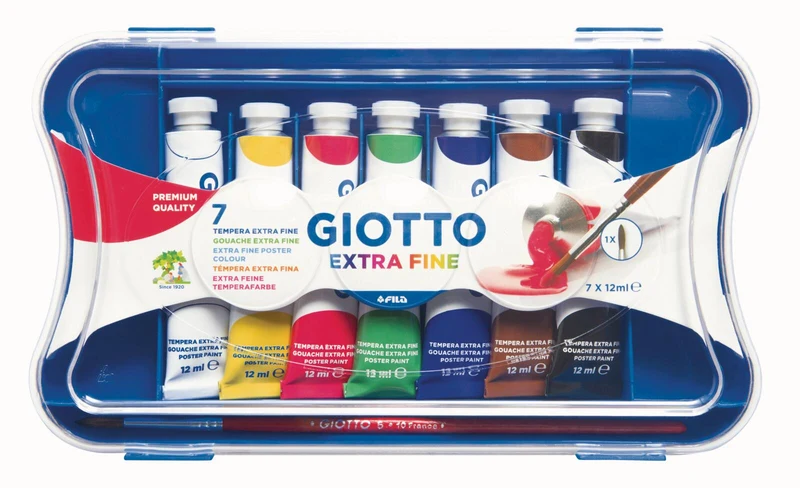 TEMPERA EXTRA FINE GIOTTO CONF. 7 pz x 12 ml