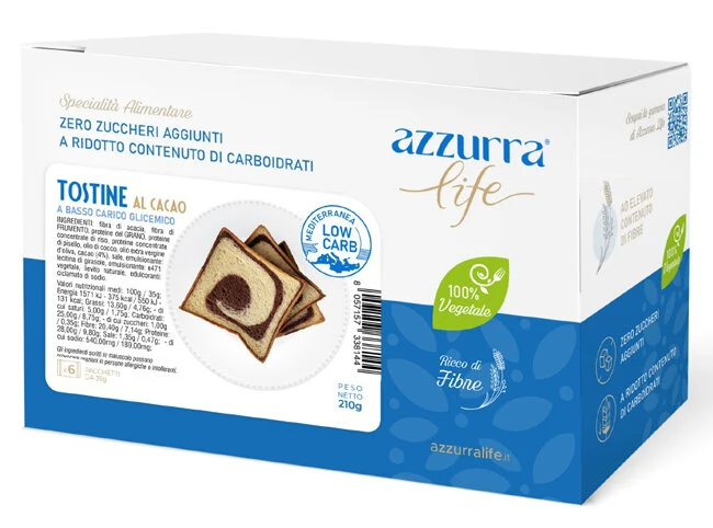 Azzurra Life Tostine Cacao 210g