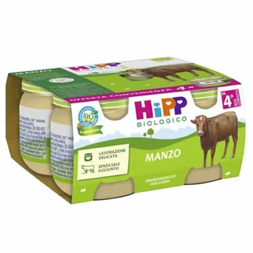 HIPP BIO OMOGENEIZZATO MANZO 4 PEZZI DA 80 G