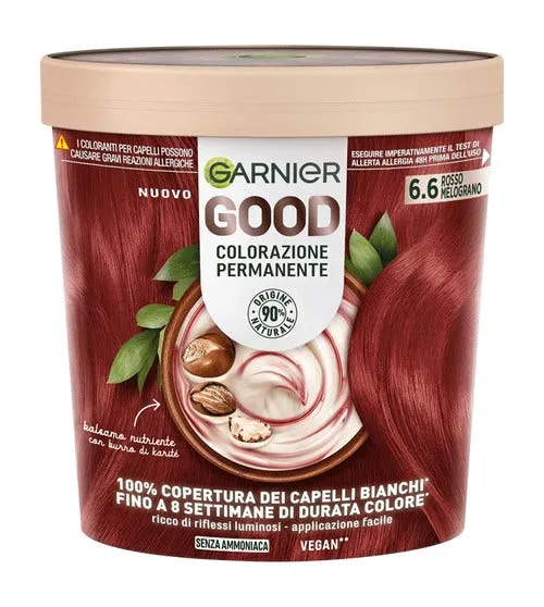 Garnier Good Kit Colorazione Permanente 6.6 Rosso Melograno 160g