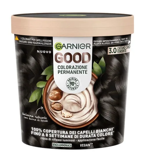 Garnier Good Kit Colorazione Permanente 3.0 Castano Cioccolato Fondente 160g