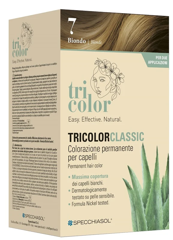 TRICOLOR CLASSIC 7 BIONDO 2 TUBI 50 ML + 2 SHAKER 50 ML + 4 BUSTINE 8 ML