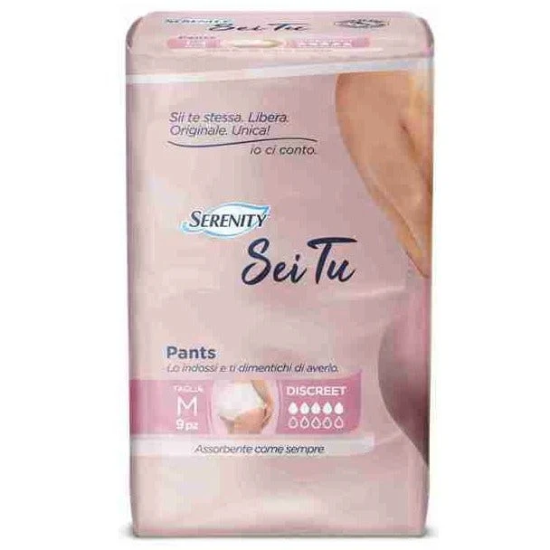Serenity Pants Sei Tu Descreet Pannolone A Mutandina Taglia Medium 9 Pezzi
