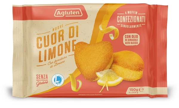 Agluten nuovi cuor di limone 4 pezzi da 37,5 g