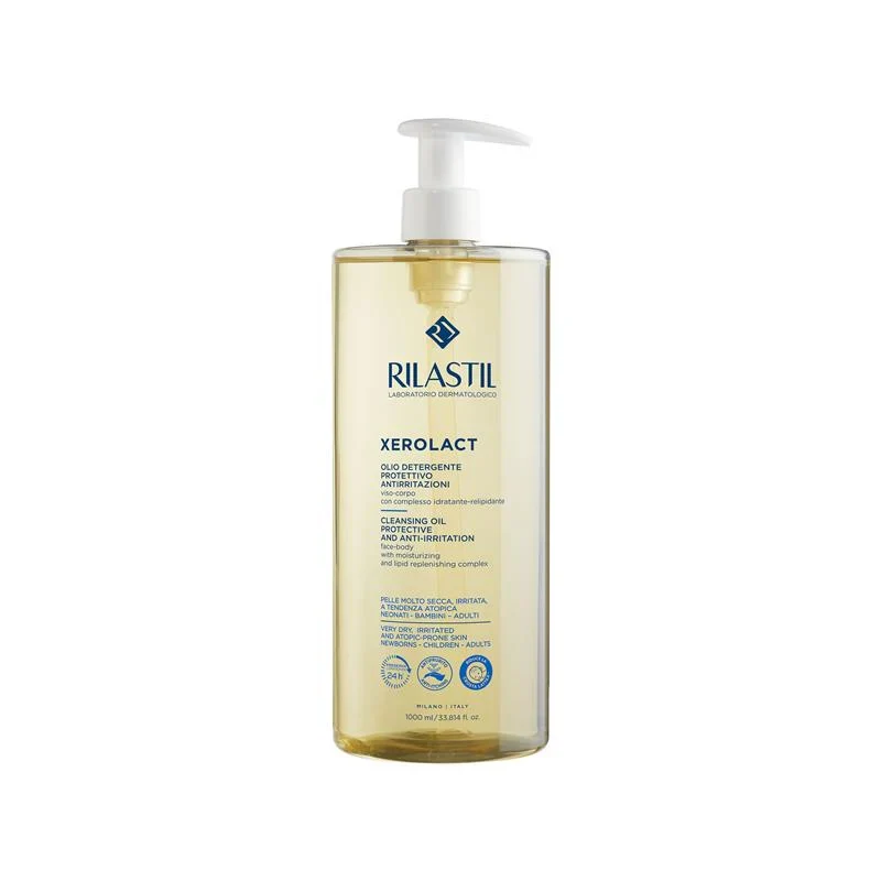 Rilastil Xerolact Olio Detergente Protettivo Antirratazioni, Formato Convenienza 1000ml