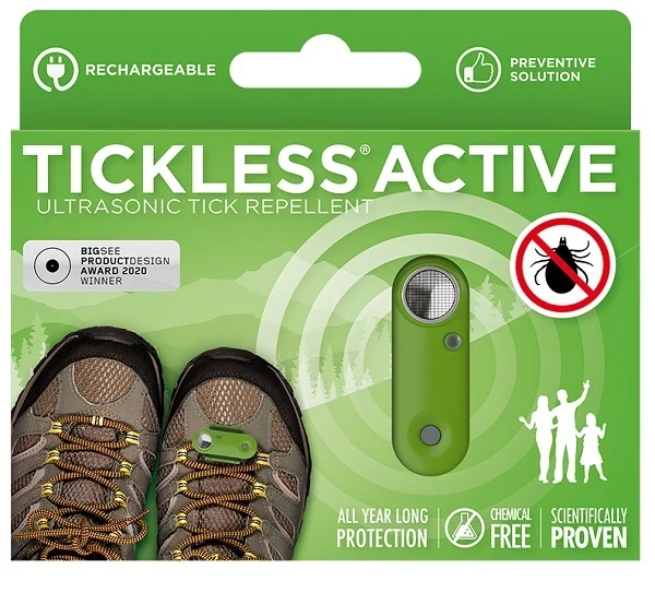 Tickless Active Repellente Ultrasuoni Copertura 2,5m Colore Green