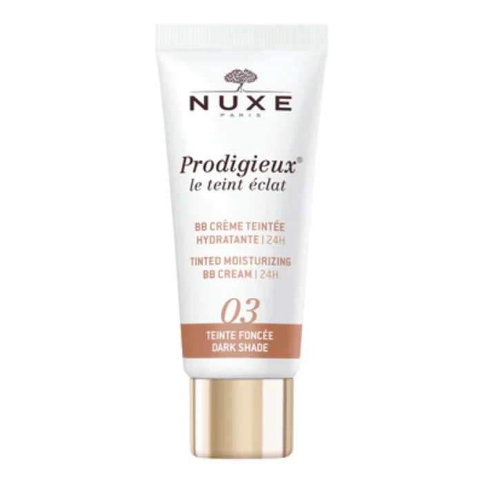 Nuxe prodigieux crema colorata idratante, tonalità Scura 03, 30ml