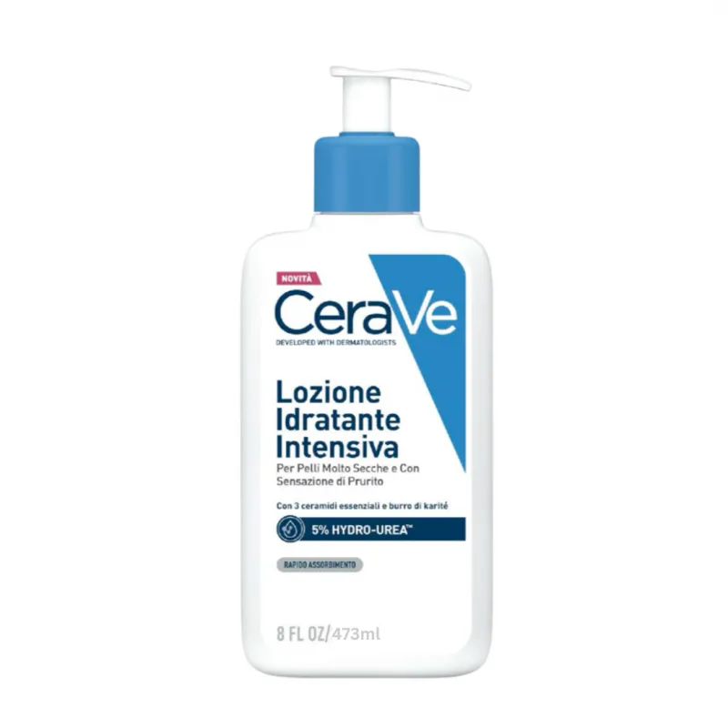 Cerave Lozione Idratante Intensiva, Per Pelli Molte Secche Viso e Corpo, a Rapido Assorbimento, 473ml