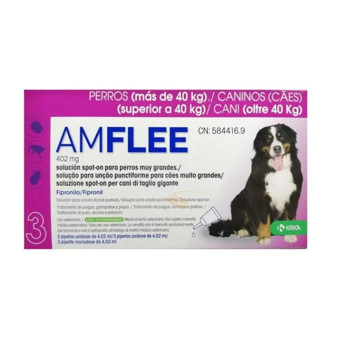 Amflee Combo Per Cani 402mg da 40 a 60 Kg 3x4,02ml