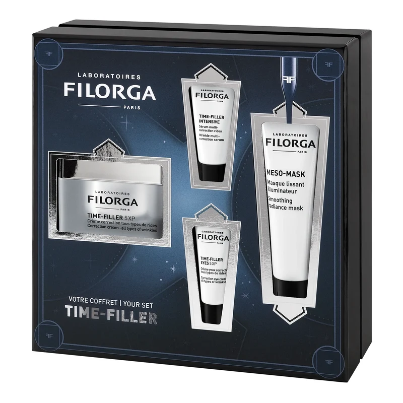 Cofanetto Filorga Time Filler 5 XP Crema Correttiva Viso 50ml + Omaggio Contorno Occhi 4ml, Siero Intensivo 7ml e Maschera 30ml