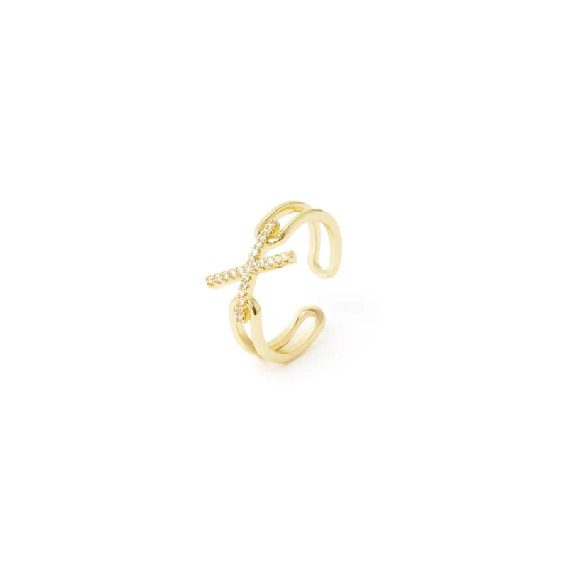 Anello croce di zirconi Rania