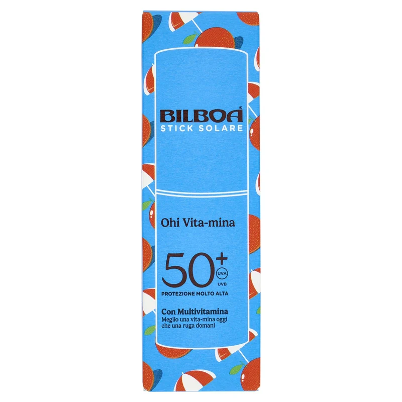Bilboa Ohi Vita-mina Stick Solare 50+ Protezione Molto Alta con Multivitamina 10 ml