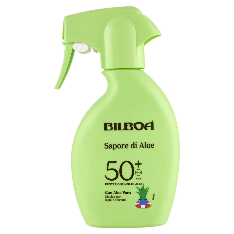 Bilboa Sapore di Aloe 50+ Protezione Molto Alta con Aloe Vera 250 ml