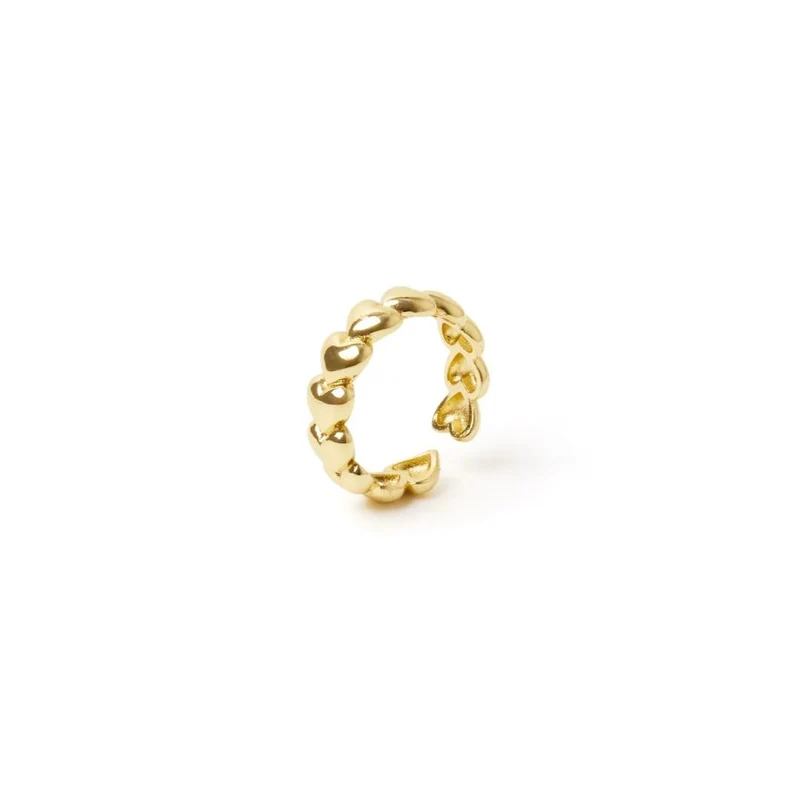 Anello con fascia a piccoli cuori Rania