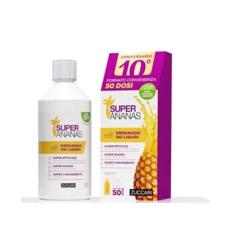 Super Ananas drenaggio dei liquidi zuccari flacone 500ml