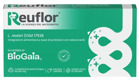 Reuflor 20 compresse masticabili aroma limone