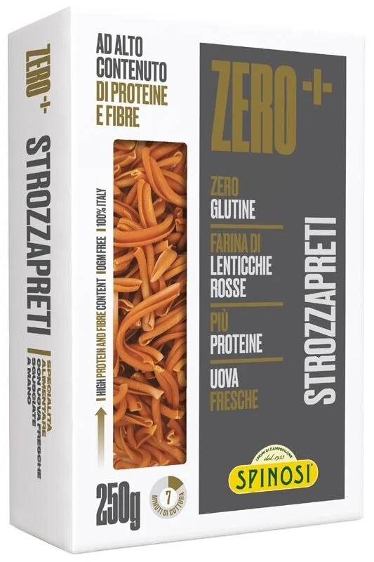 Zero+ Strozzapreti Con Farina Di Lenticchie Rosse 250g