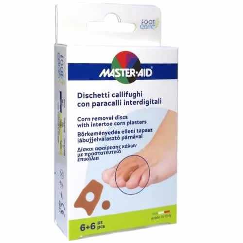 DISCHETTO CALLIFUGO 6 PEZZI + PARACALLO 6 PEZZI INTERDIGITALI MASTER-AID FOOTCARE B5
