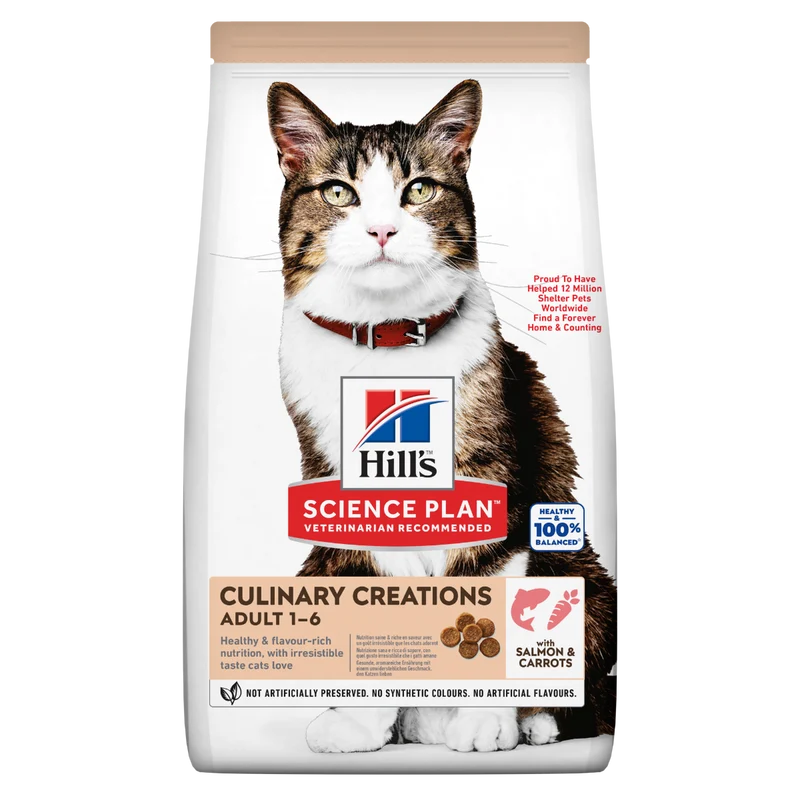 Hill's Science Plan Culinary Creations Medium Adult Crocchette per Gatti con Salmone E Carote 10kg
