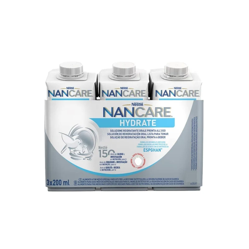 Nestlé Nancare Hydrate Alimento A Fini Medici Speciali Alla Fragola 3 Brick Da 200ml