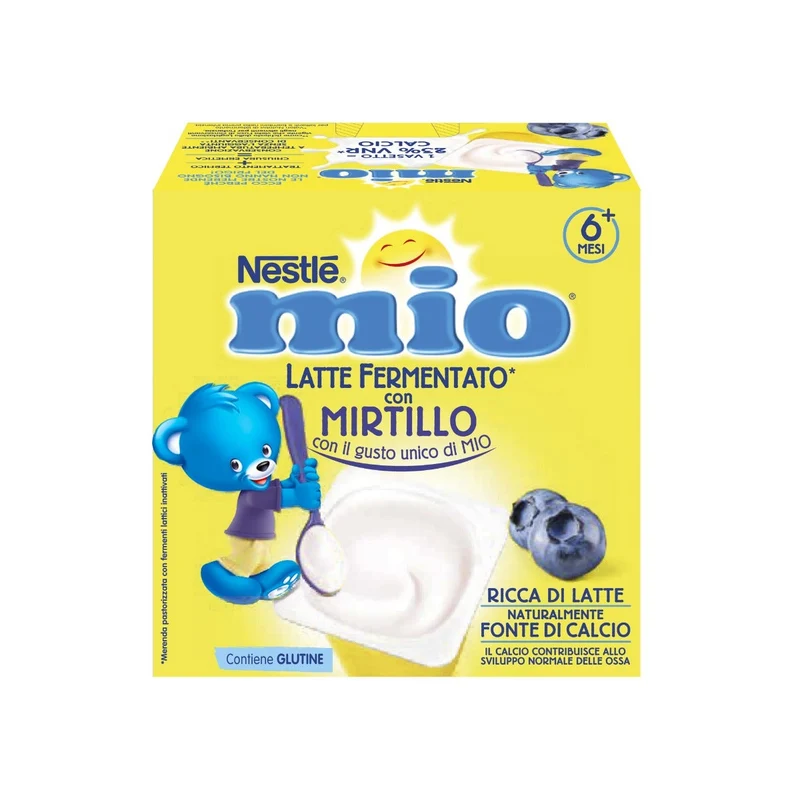Nestlé Mio Merenda Latte Fermentato Mirtillo 4 Vasetti Da 100g