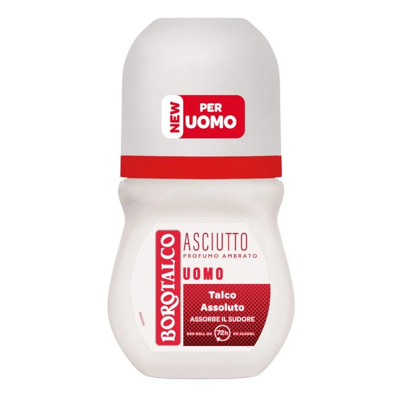 Borotalco Uomo Asciutto Profumo Ambrato deodorante roll-on 50ml