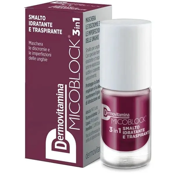 Dermovitamina Micoblock Smalto 3In1 Base Top Coat Prugna 5ml