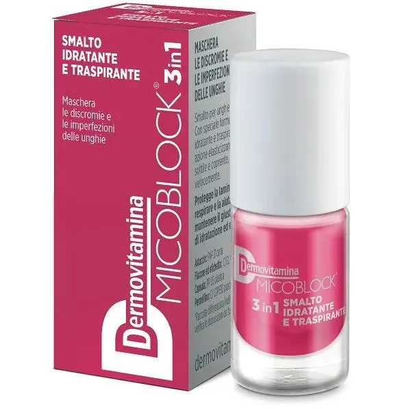Dermovitamina Micoblock Smalto 3In1 Base Top Coat Rosa 5ml